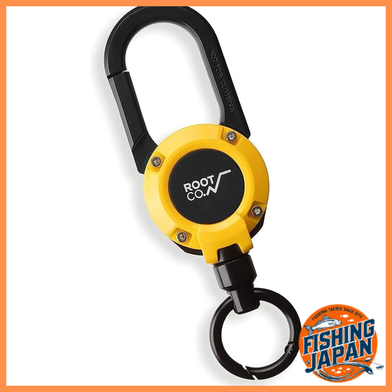 ROOT CO. GRAVITY MAGREEL 360 Magnetic Carabiner Reel with 360° Rotation, Various Colors and Finishes