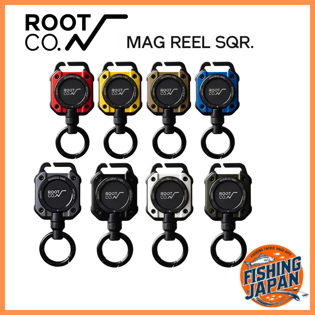 ROOT CO. GRAVITY MAG REEL SQR. Magnetic Reel Key Holder Available in Multiple Colors