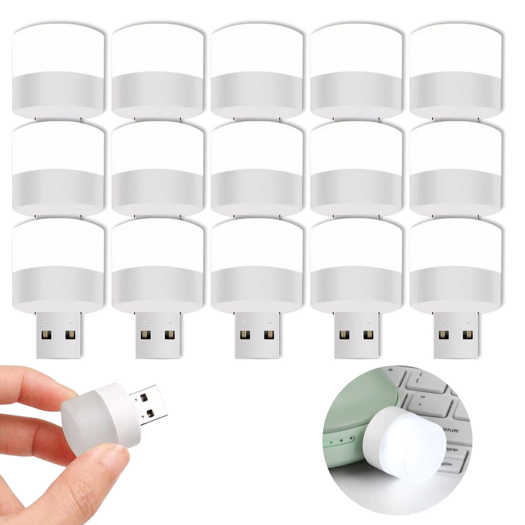 15 Mini Luz Noturna USB Proteção Para Os Olhos Abajur De Mesa De Leitura 5V LED