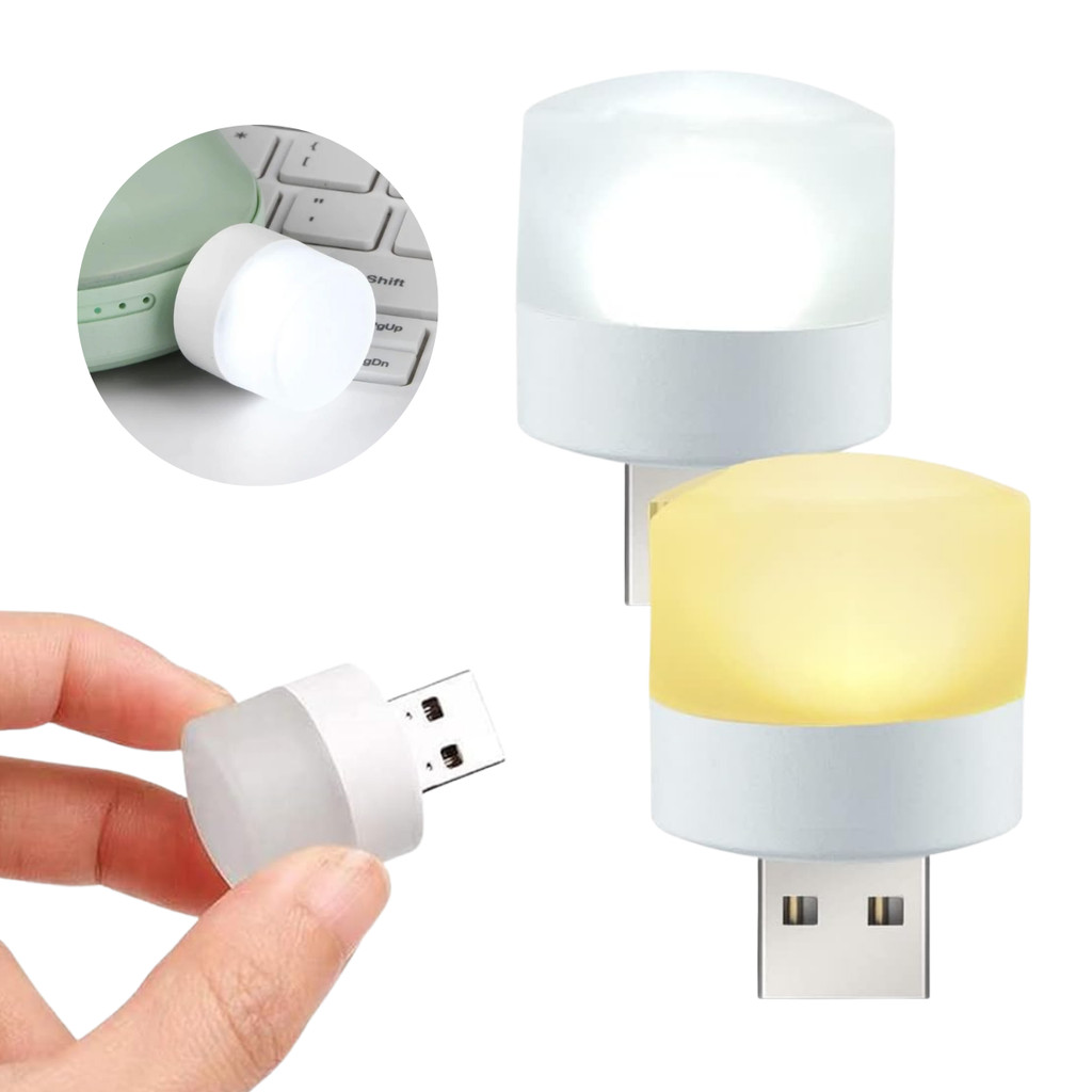 2 Mini Luz Noturna USB Proteção Para Os Olhos Abajur De Mesa De Leitura 5V LED