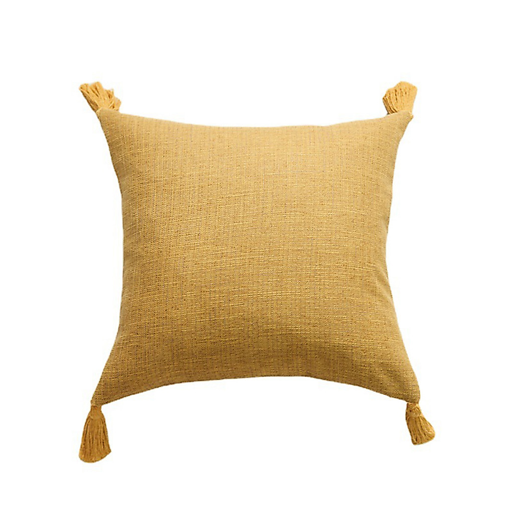 Skin-friendly Cushion Cover Pillow with High-quality Fabric Boho Tassel Farmhouse Decorative Throw Pillowcase Hidden Zip