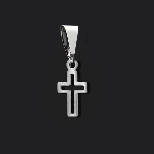 Pingente Cruz Mini 10 mm Aço Cirúrgico 316L Antialérgico