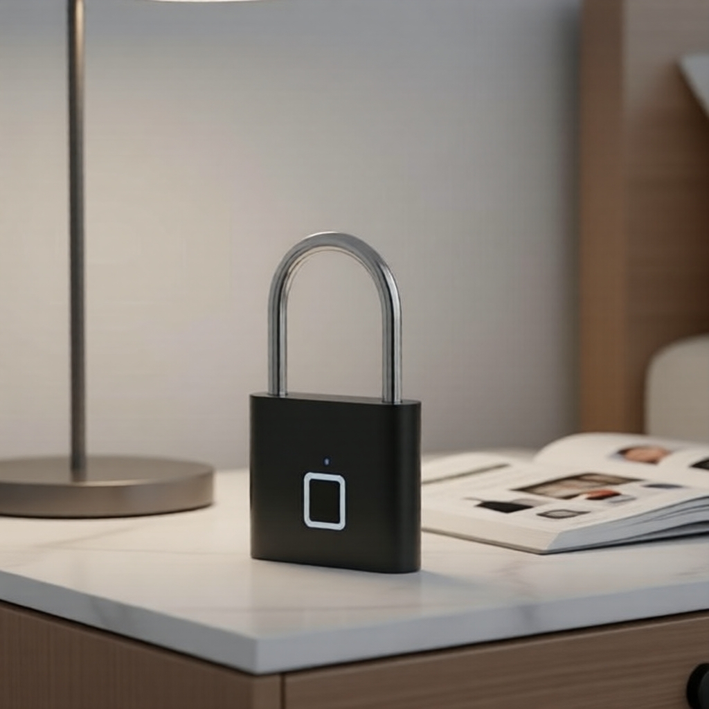 Cadeado de Impressão Digital One Piece Bold P11, Trava Inteligente com Controle por Aplicativo, à Prova de Tempo IP65