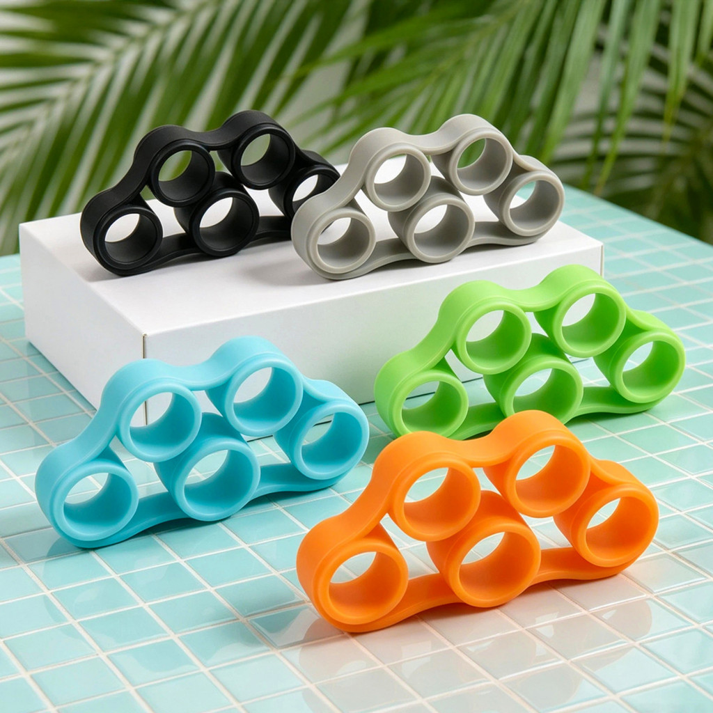 Finger Extensor Exerciser Physical Therapy Strengthener Silicone Stretcher Hand with 5/7 Holes Trainer Resistance Band f