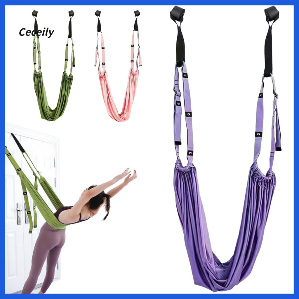 Back Bend Assist Band Aerial Yoga Rope Trainer Strap Pain Relief Waist Leg Stretcher for Home Gym Pilates Ballet Flexibi