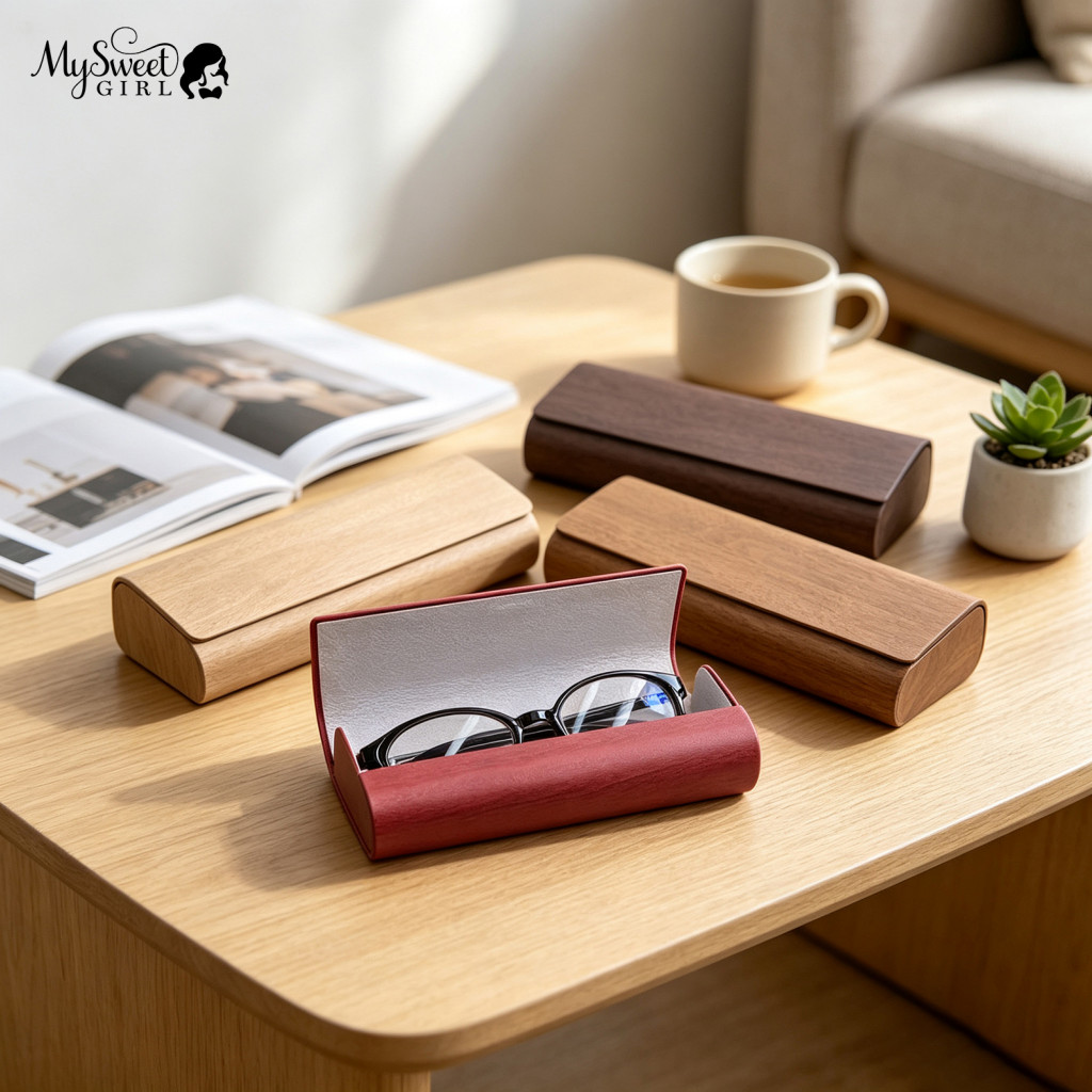 Slim Reading Glasses Organizer Hard Eyeglass Protector Shell Magnetic Closure Case – Portable Protective Sunglasses Op