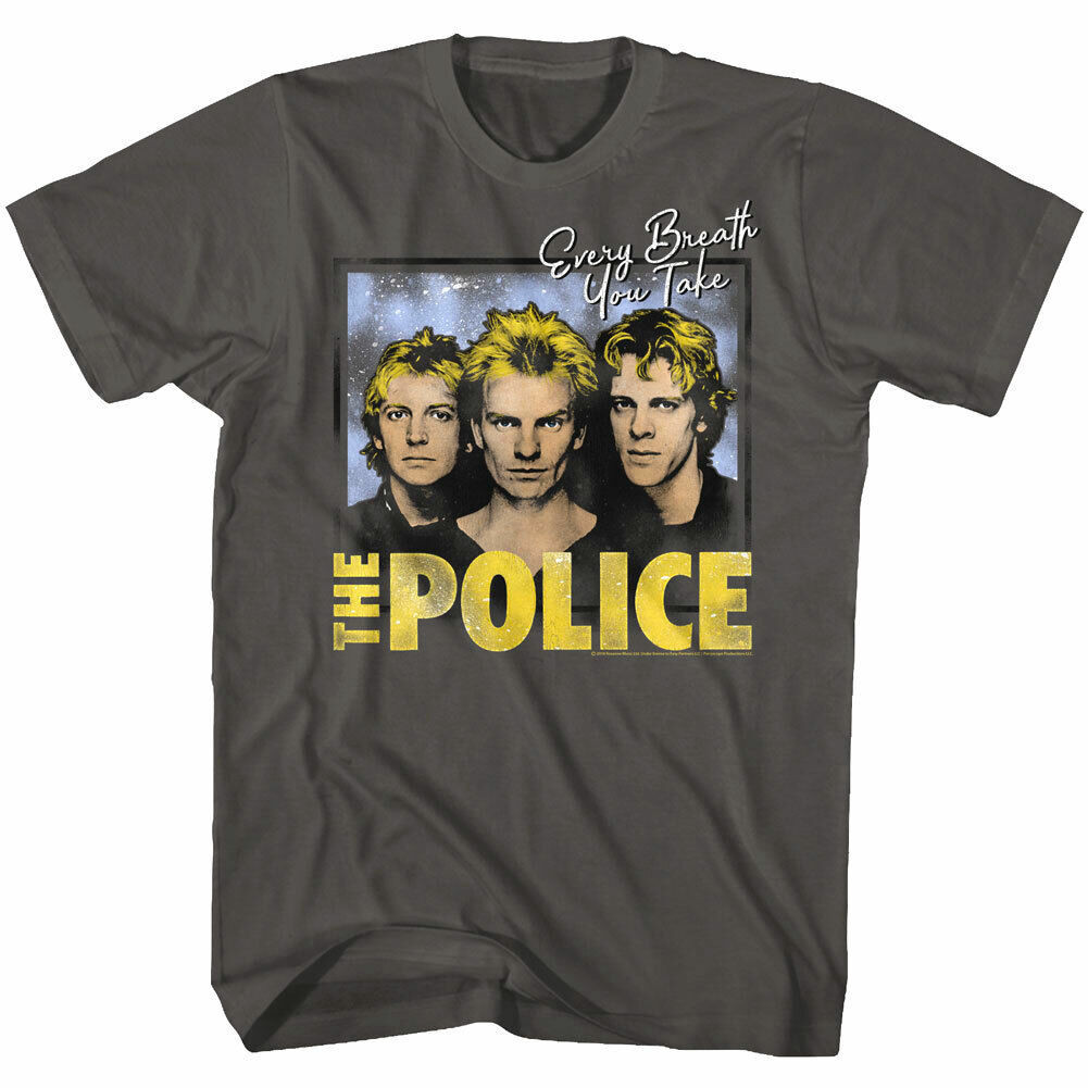 Sting & The Police Every Breath You Take Camiseta Masculina Rock Band Concert Music ENVIO IMEDIATO