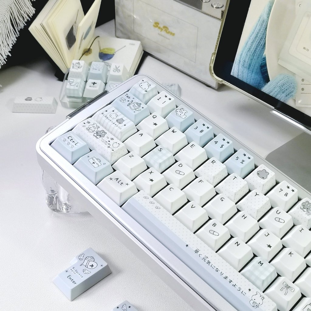 Aquarela Diário Keycaps PBT Corante-sub Cereja Perfil Keycap Personalizado Compatível Com Interruptores Gateron MX