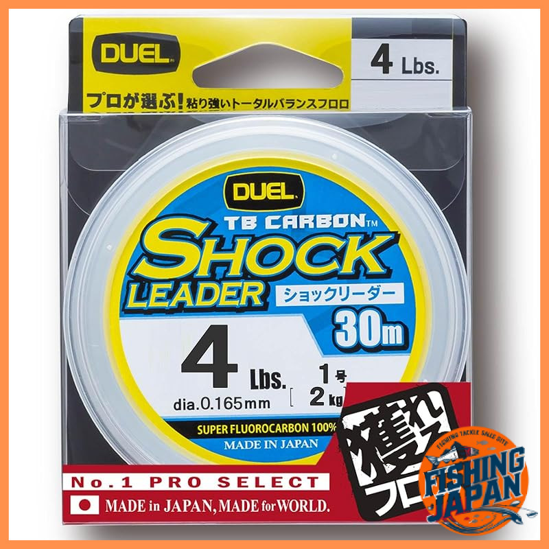 DUEL TB Carbon Fluorocarbon Fishing Shock Leader Line High Strength High Sensitivity Natural Clear Various Pound Tests