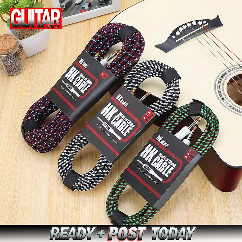 * Envio Rápido * Cabo De Guitarra Elétrica 3/5/10M Sem Ruído Blindado Baixo Áudio De Cobre Puro