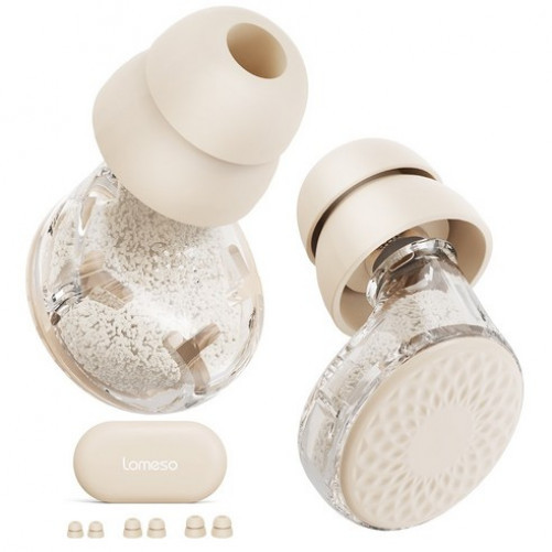 Noise Cancelling Earplugs Silicone Noise Reduction Earplugs -45dB Noise Reduction, 1 PCS, Beige