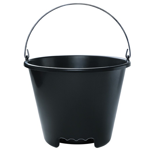 BALDE ESPECIAL PRETO COM ALÇA DE FERRO – 12 LITROS