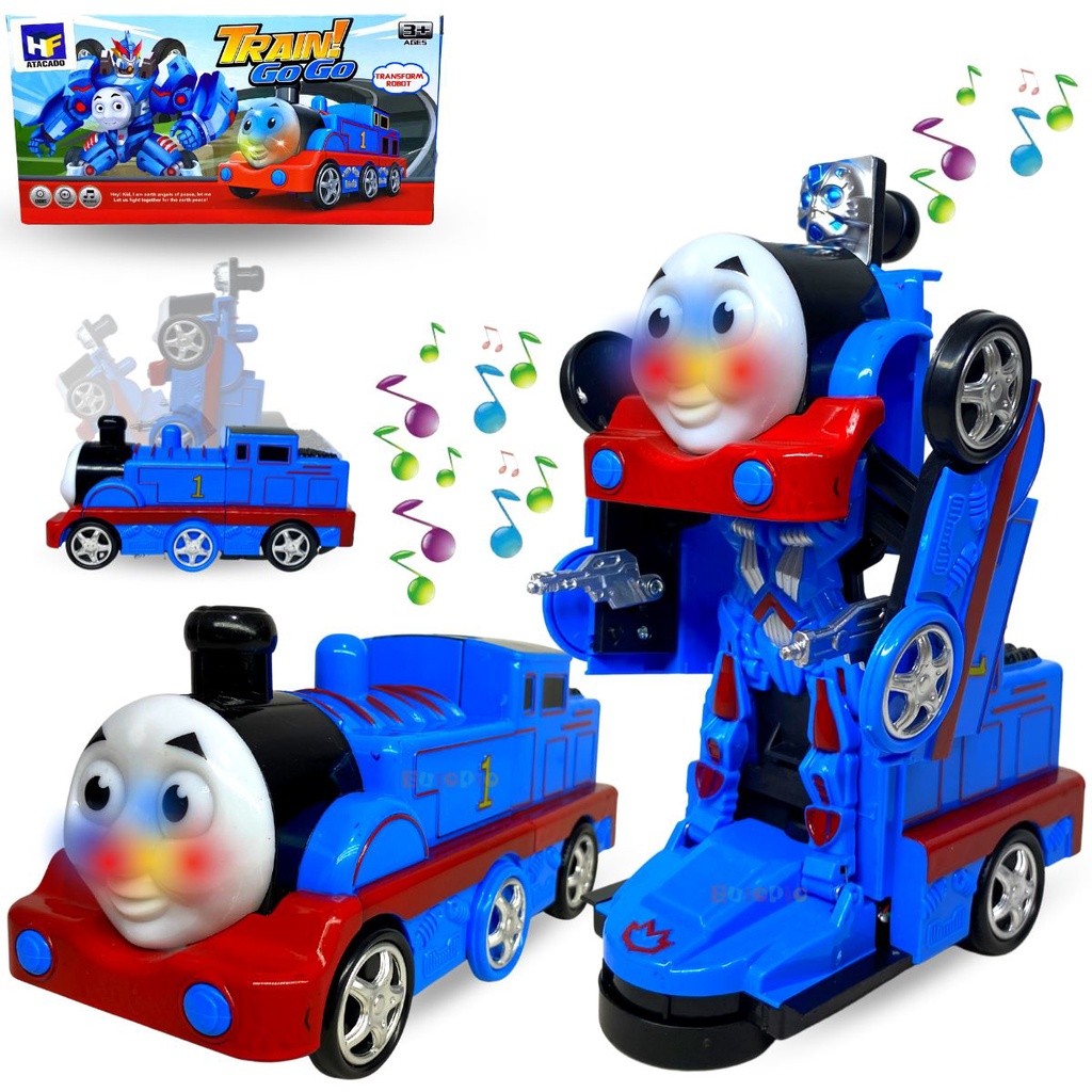 Trenzinho Thomas Vira Robô Transformers Com Som E Luz Bate E Volta