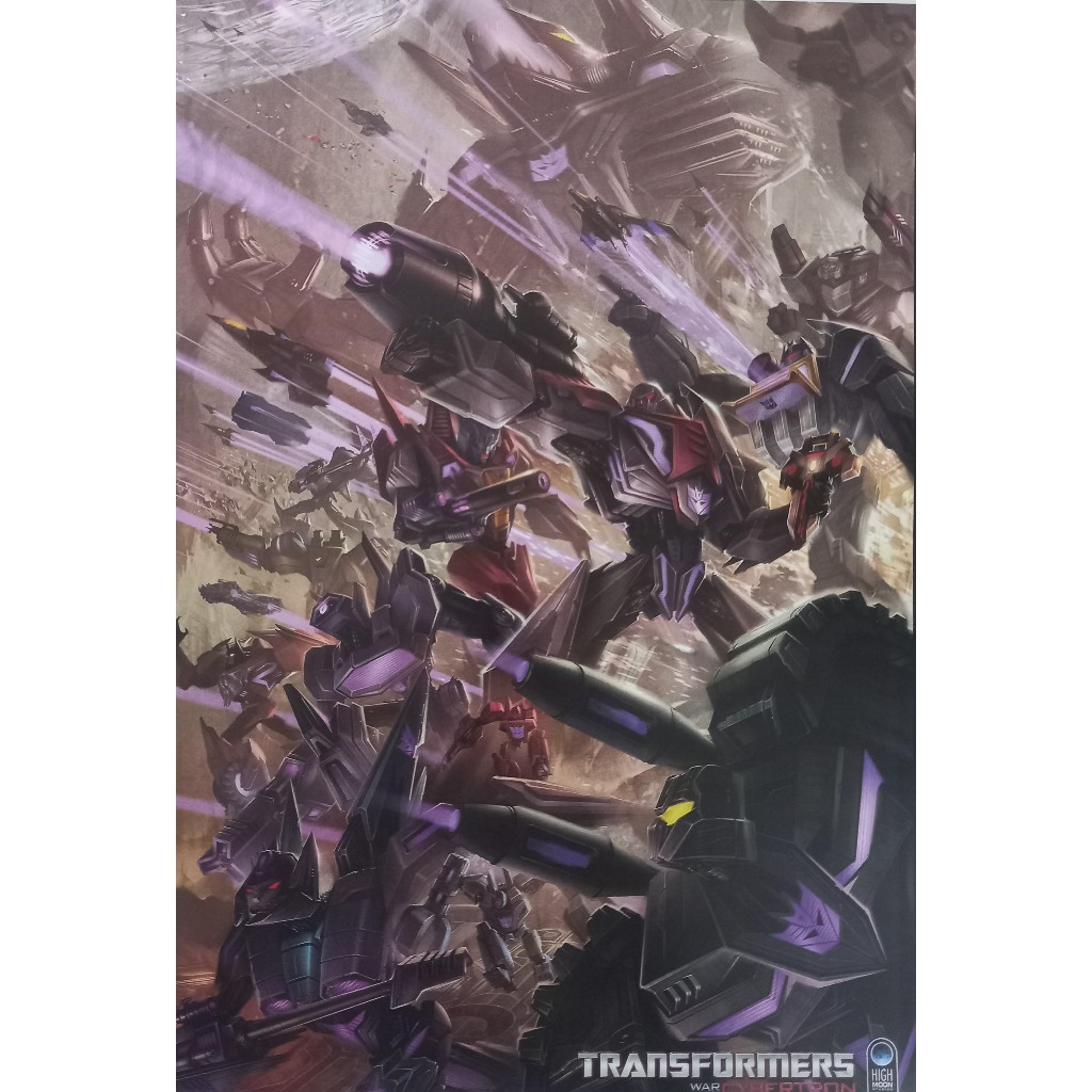 Poster A3 Decorativo Transformers War for Cybertron WFC Decepticons 42x29,7 Sem moldura