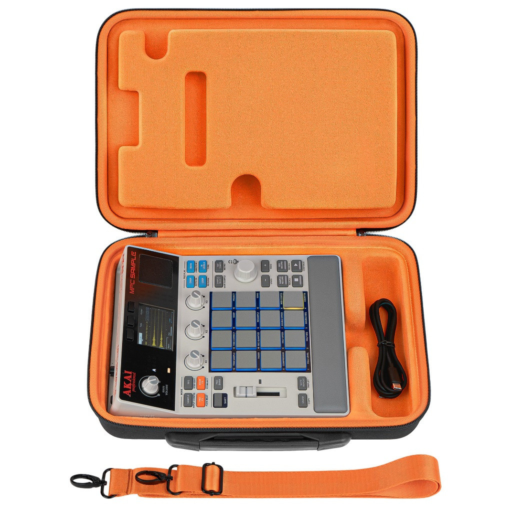 Estojo Rígido Geekria Compatível Com Amostrador Portátil Autônomo De Amostra MPC Profissional Akai , Bolsa De Transporte