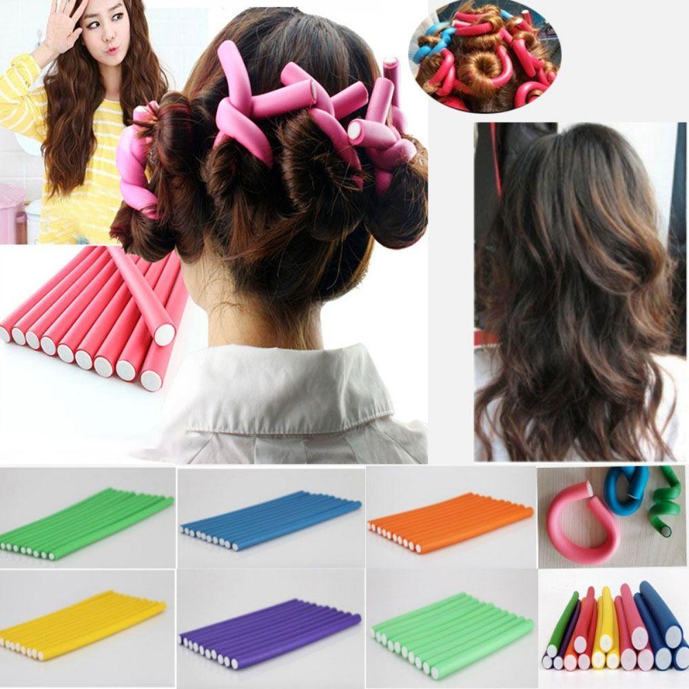 SUBEI 6 pcs/Lot Heatless Curling Rod DIY Espuma Para Cabeleireiro Ferramenta De Cachos De Torção
