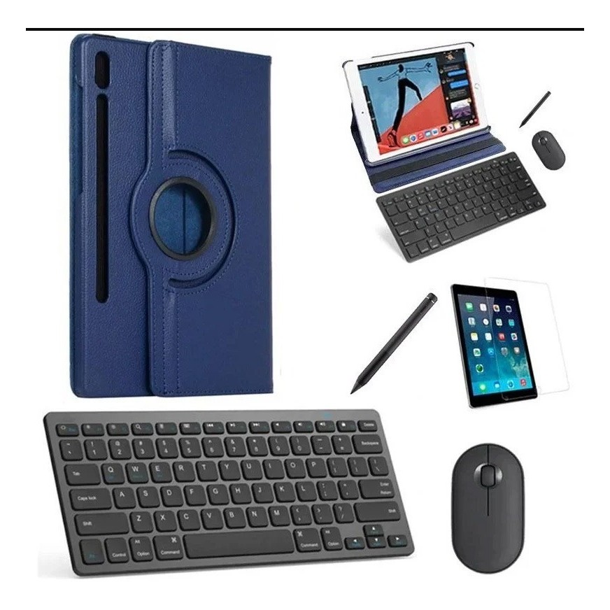 Capa 360 Azul Teclado, Mou, Pel, Stylus P/galaxy Tab S7 Lite