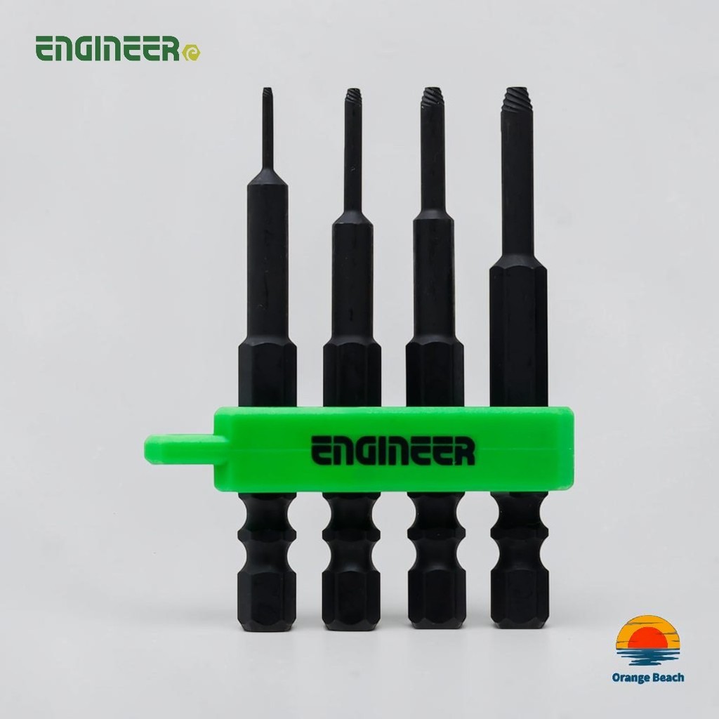 ENGINEER Neji Mogura Middle Set/Kit Brocas Extratoras Hex Danificado/0.89-5.0mm/Japao/4pcs
