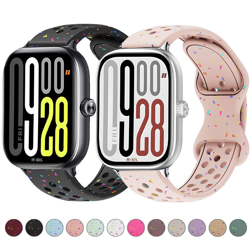 Pulseira De Silicone Para Redmi Watch 5/4 xiaomi Mi Band 9 Pro/8 Respirável