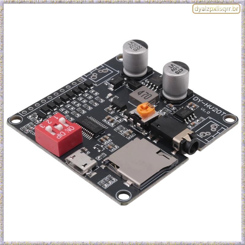 [Fsp] DY-HV20T Módulo De Reprodução De Voz 12V/24V Fonte De Alimentação 10W/20W Amplificador Suporte Cartão Micro-SD MP3
