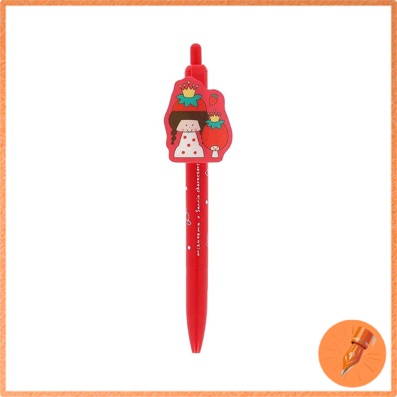 Sun-Star Stationery mizutama Sanrio Characters Ballpoint Pen with Decorative Plate