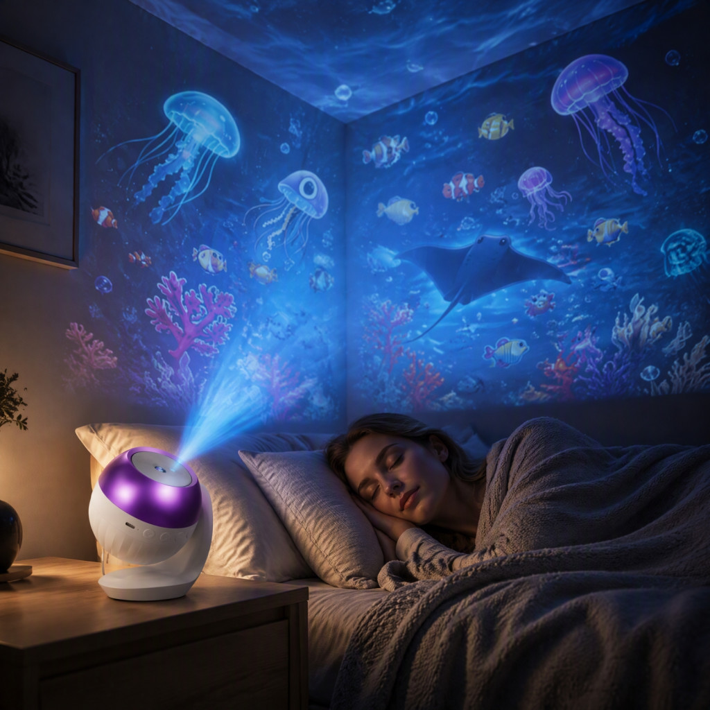 Star Projector for Bedroom Light with 24 Films 2-in-1 Night Hd 5d 180° Adjustable Usb Starry Sky Lamp for for Kids