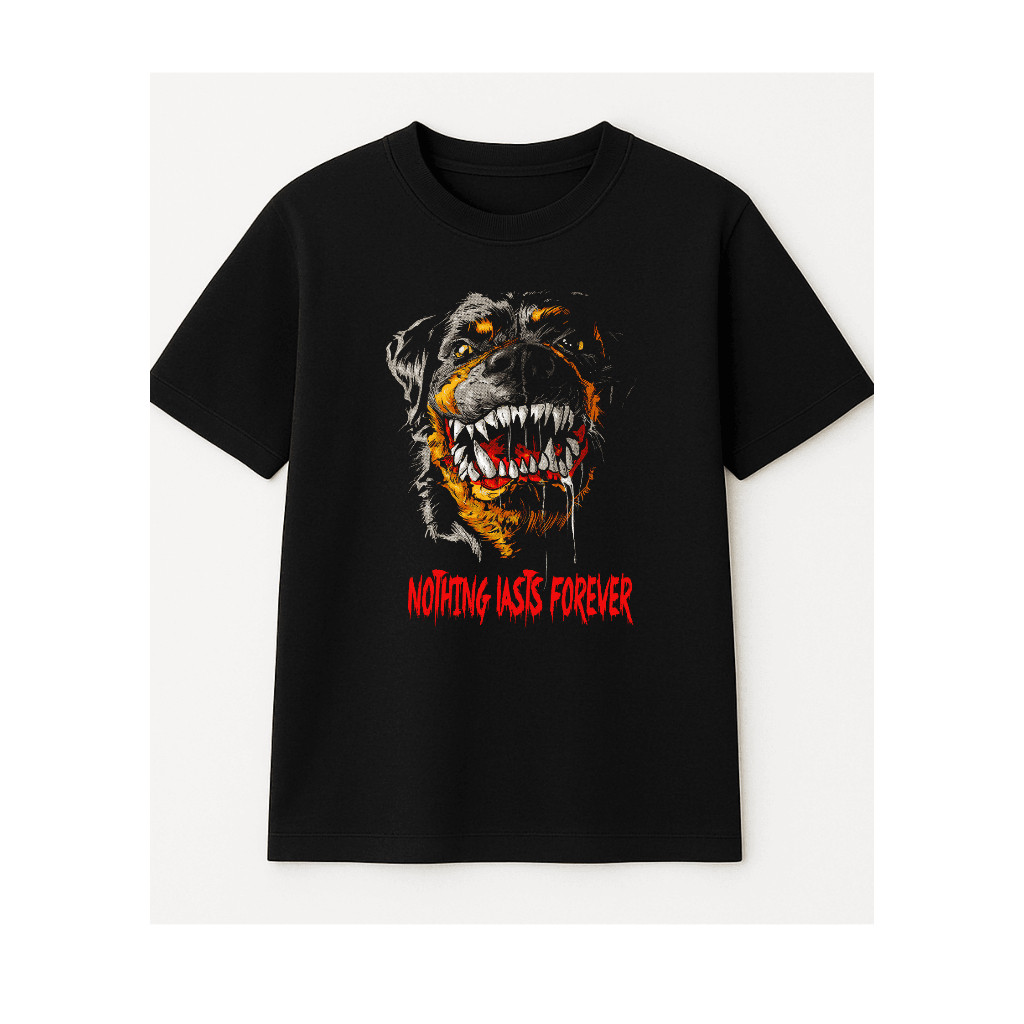 Camiseta Casual Preta Estilo Rock Algodão Modelo: 