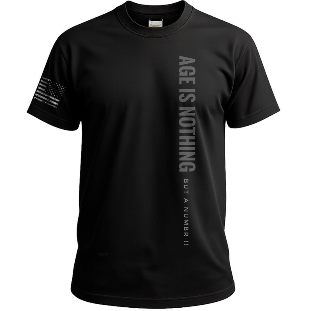 Camiseta Reset Out 100 % Algodão Premium Age Is Nothing Frase Motivacional Streetwear