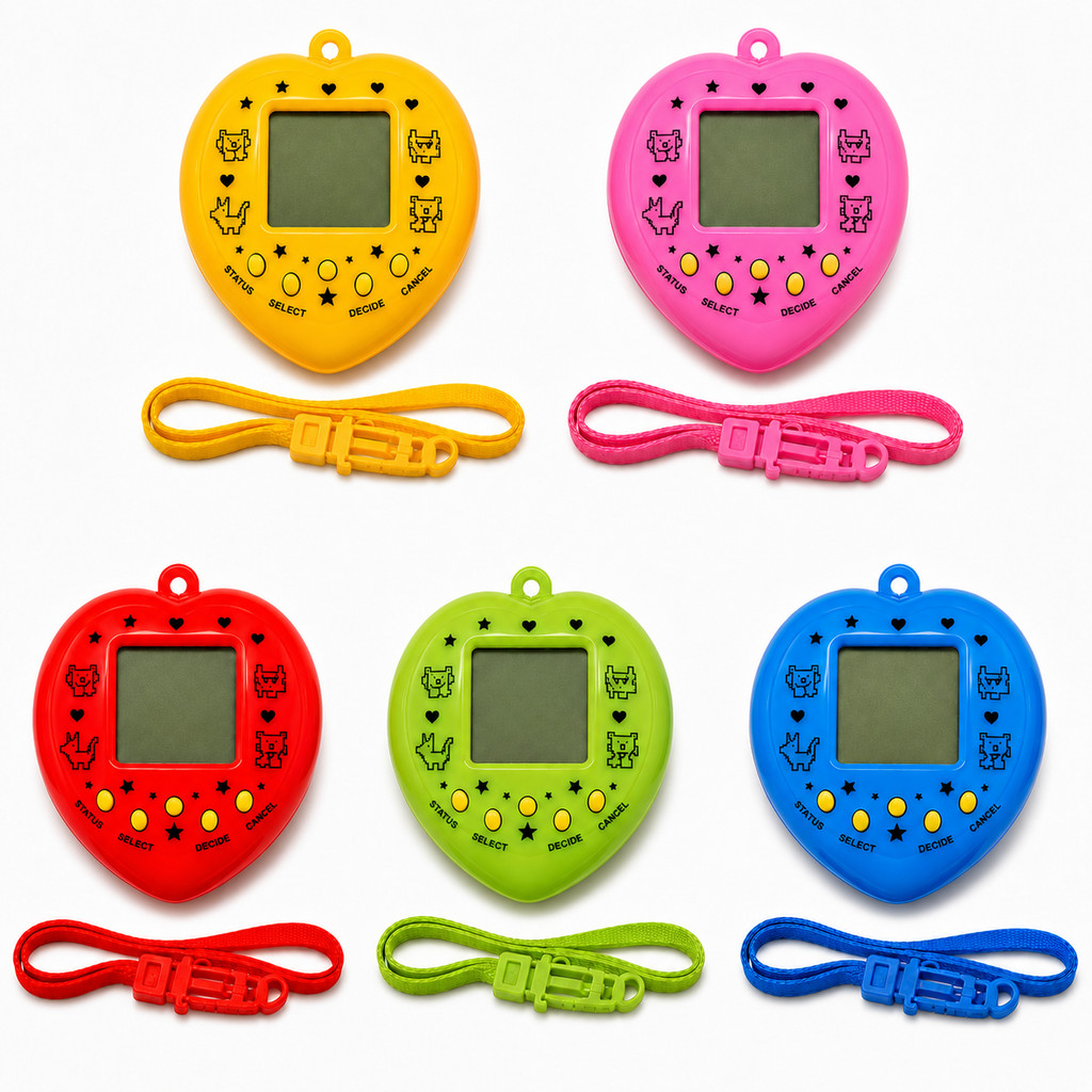 Bichinho Virtual Tamagotchi Retro 168 em 1 Kit 3 5 ou 7 Unid Brinquedo Bichinho Digital Com Cordão Cores Sortidas