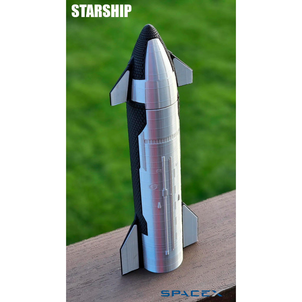 🚀 Starship Full Stack – SpaceX | Impresso em 3D (60 CM)