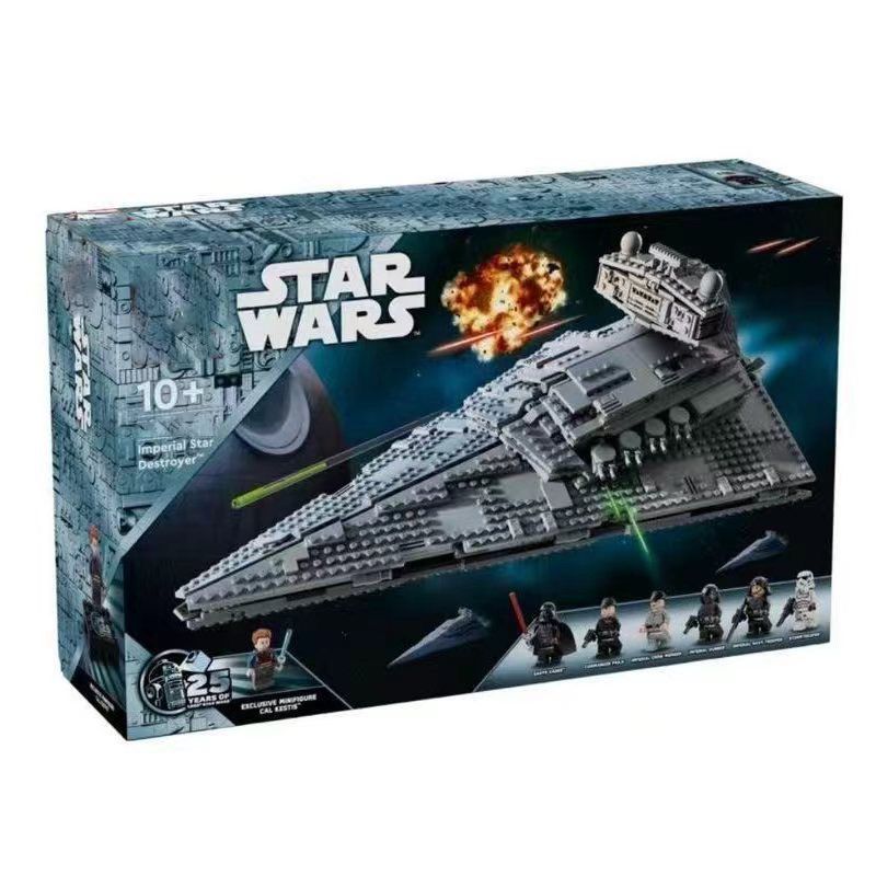 1555 peças compatíveis Lego Star Wars 25o aniversário império J-Starship 75394 menino montado bloco de construção brinqu