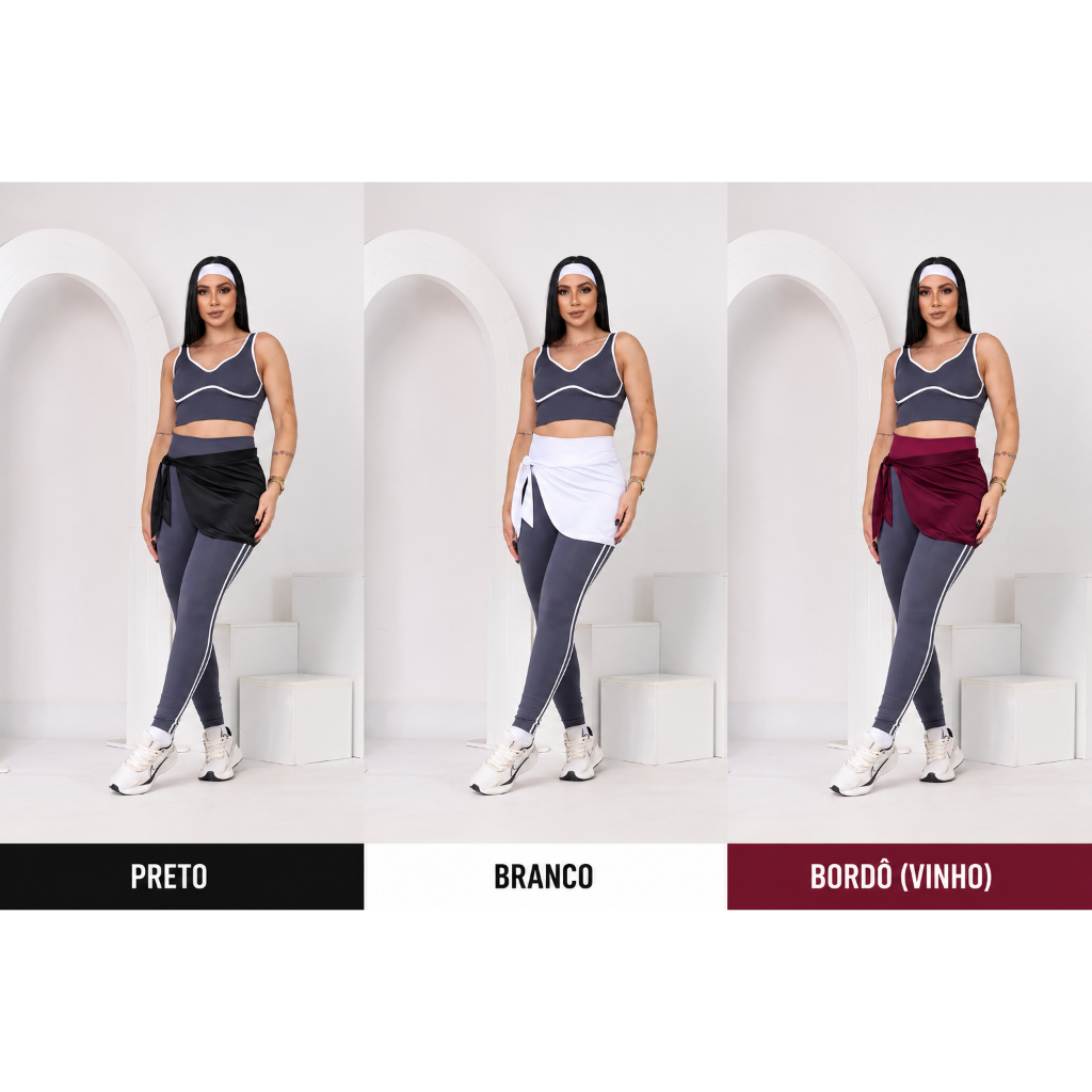 Tapa Bumbum Fitness Feminino unidade Helanca Light Com Amarração Lateral Academia cor preta