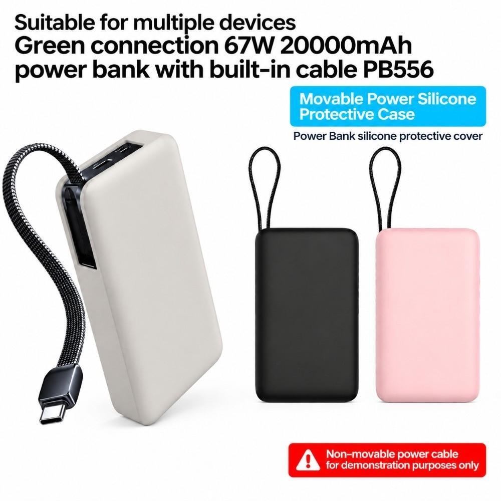 Capa Protetora De Energia , Protetor De Carregador Anti-Queda De Silicone , Transporte Macio Para UGREEN 67W 20000mAh