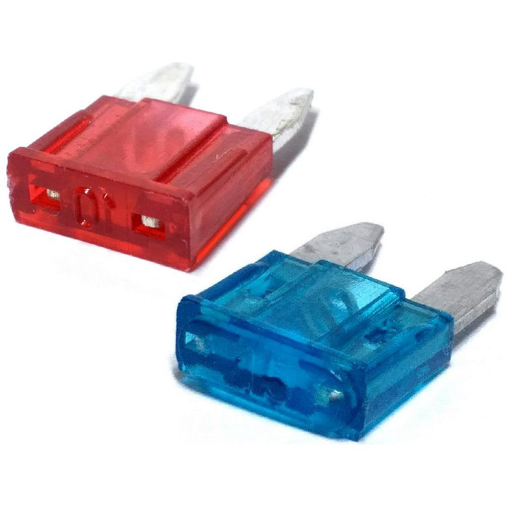 Fusível Lamina Mini Automotivo de 10 e 15 Amperes 50 de cada
