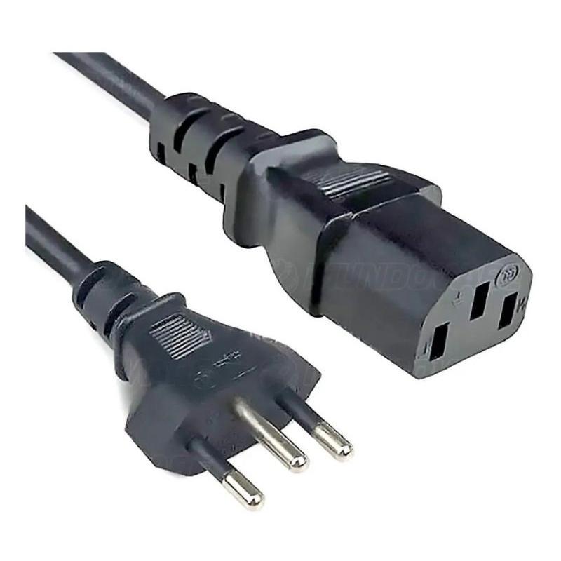 Kit 10 unidades de Cabo De Força Tripolar Ac Pc 10 Amperes 1,50m