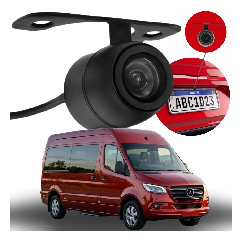 Câmera De Ré Smart Vision Hd Mercedes Sprinter 2012 2013 2014 2015 2016 2017 2018 2019