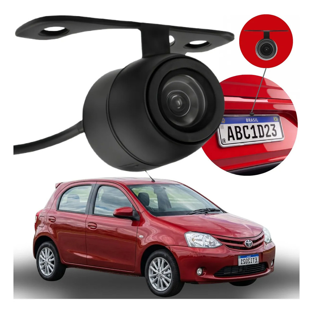Câmera De Ré Smart Vision Hd Toyota Etios 2013 2014 2015 2016 2017 2018 2019 2020 2021