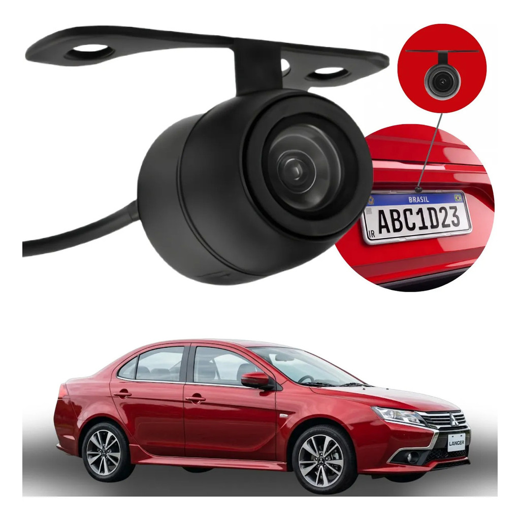 Câmera De Ré Smart Vision Hd Mitsubishi Lancer 2010 2011 2012 2013 2014 2015 2016 2017 2018 2019 2020