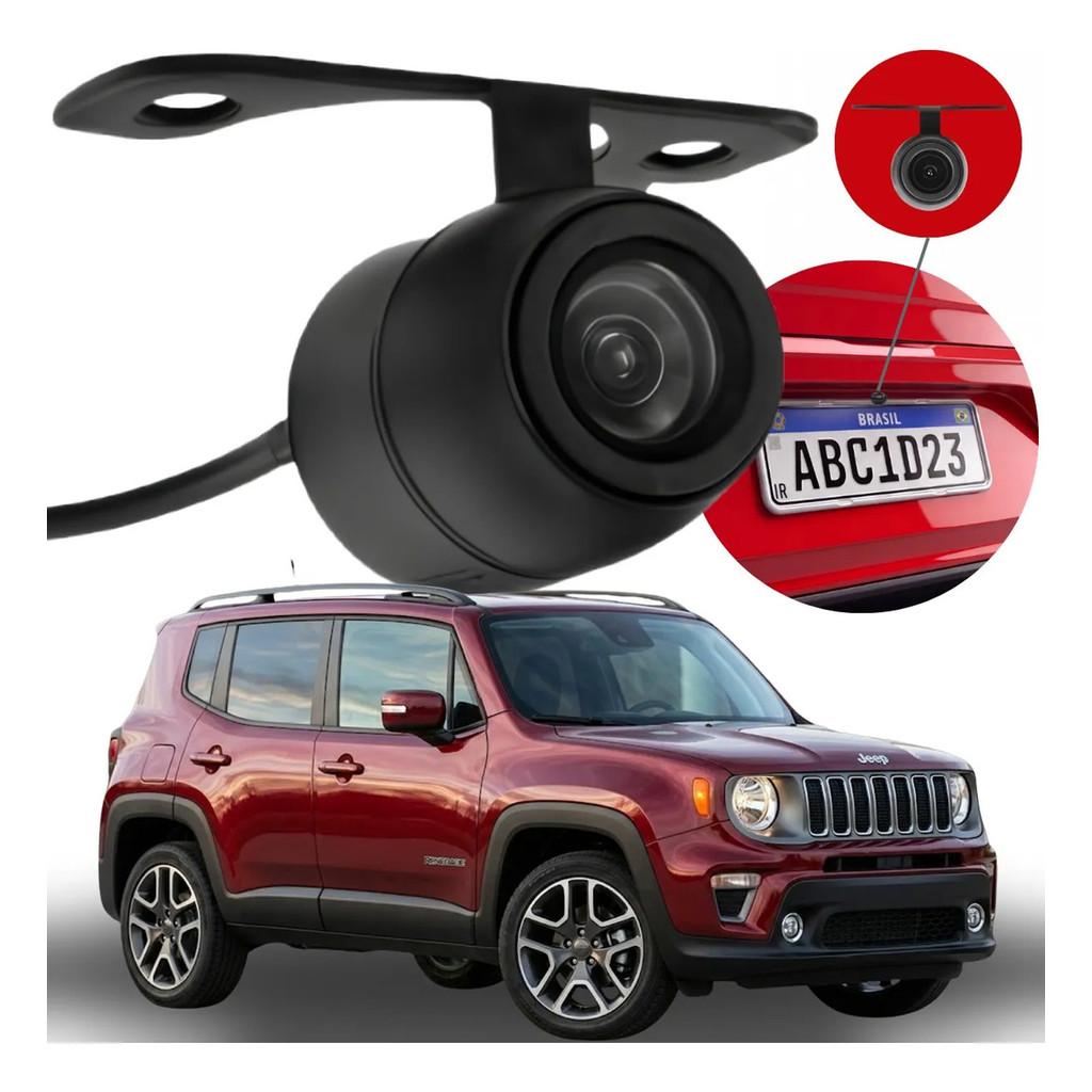 Câmera De Ré Smart Vision Hd Jeep Renegade 2015 2016 2017 2018 2019 2020 2021