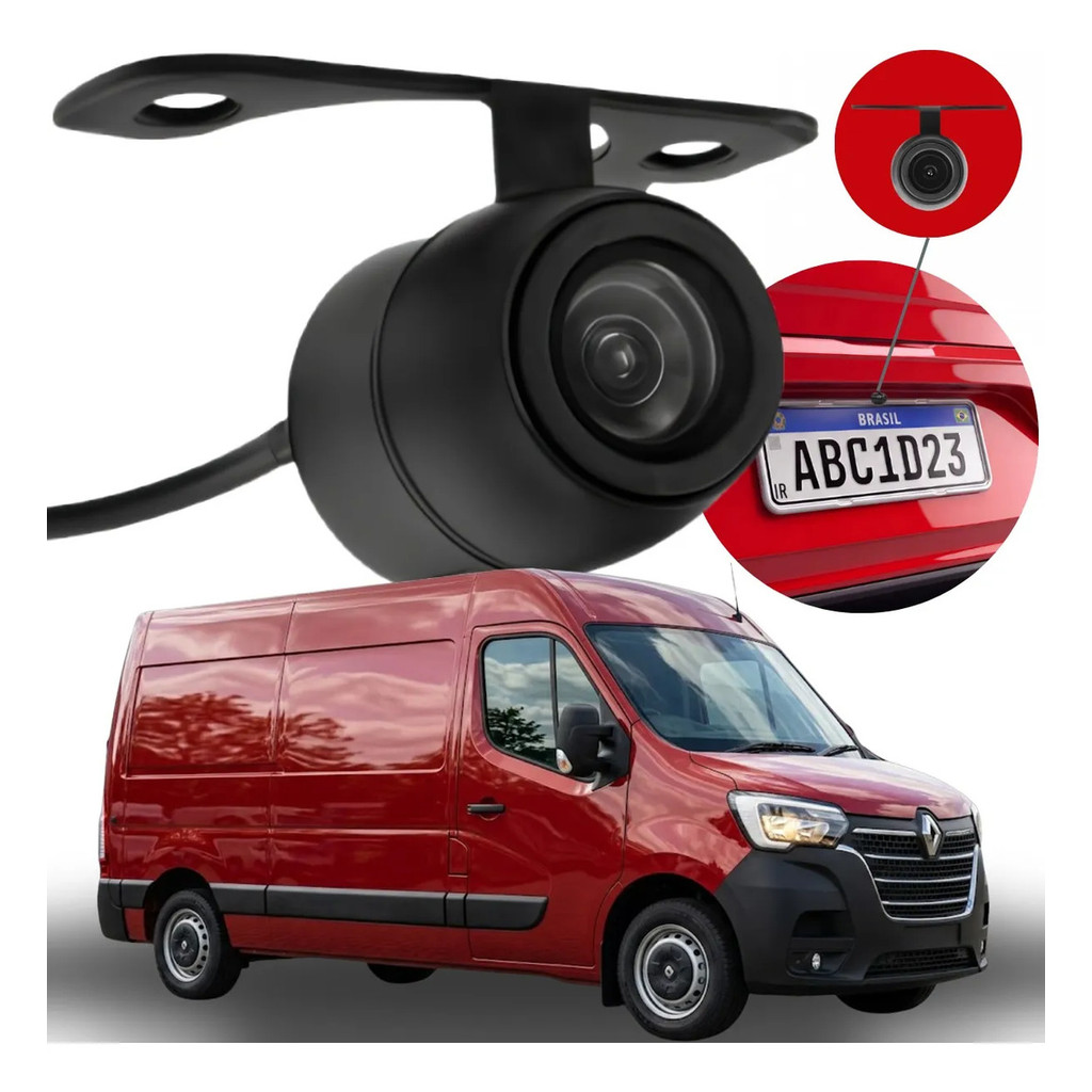Câmera De Ré Smart Vision Hd Renault Master 2014 2015 2016 2017 2018 2019 2020