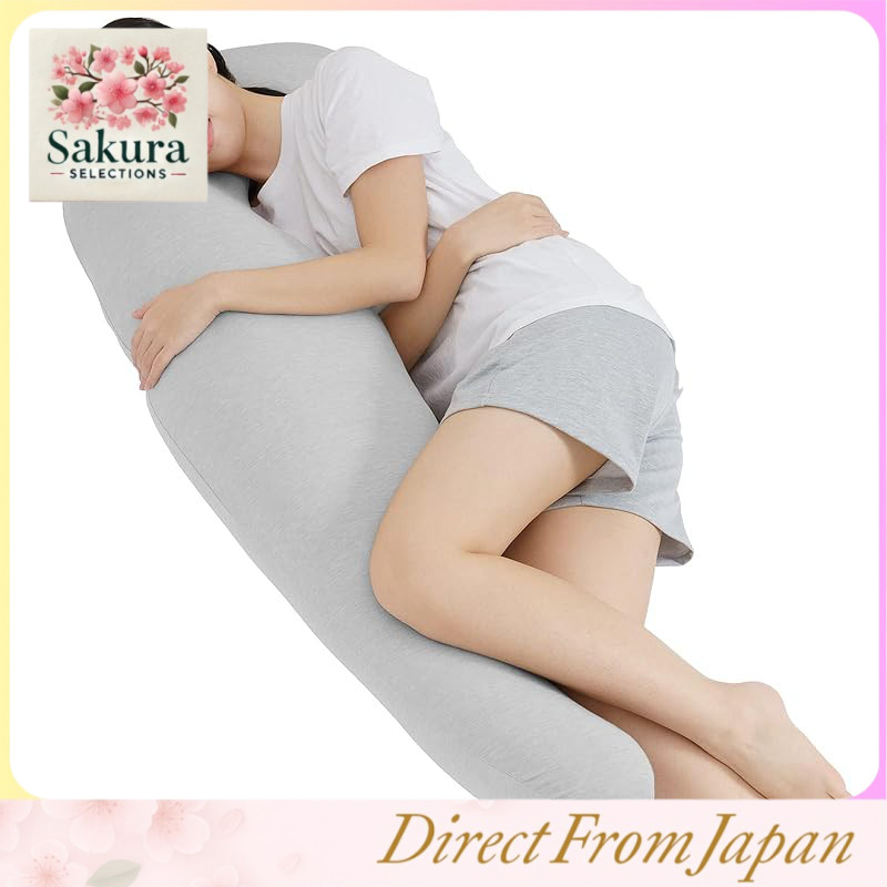 Travesseiro de corpo macio universal HOMFINE com capa lavável, suporte para dormir de lado, alívio de pressão e ajuste confortável – formato de cavalo-marinho, unissex, vários tamanhos e cores.