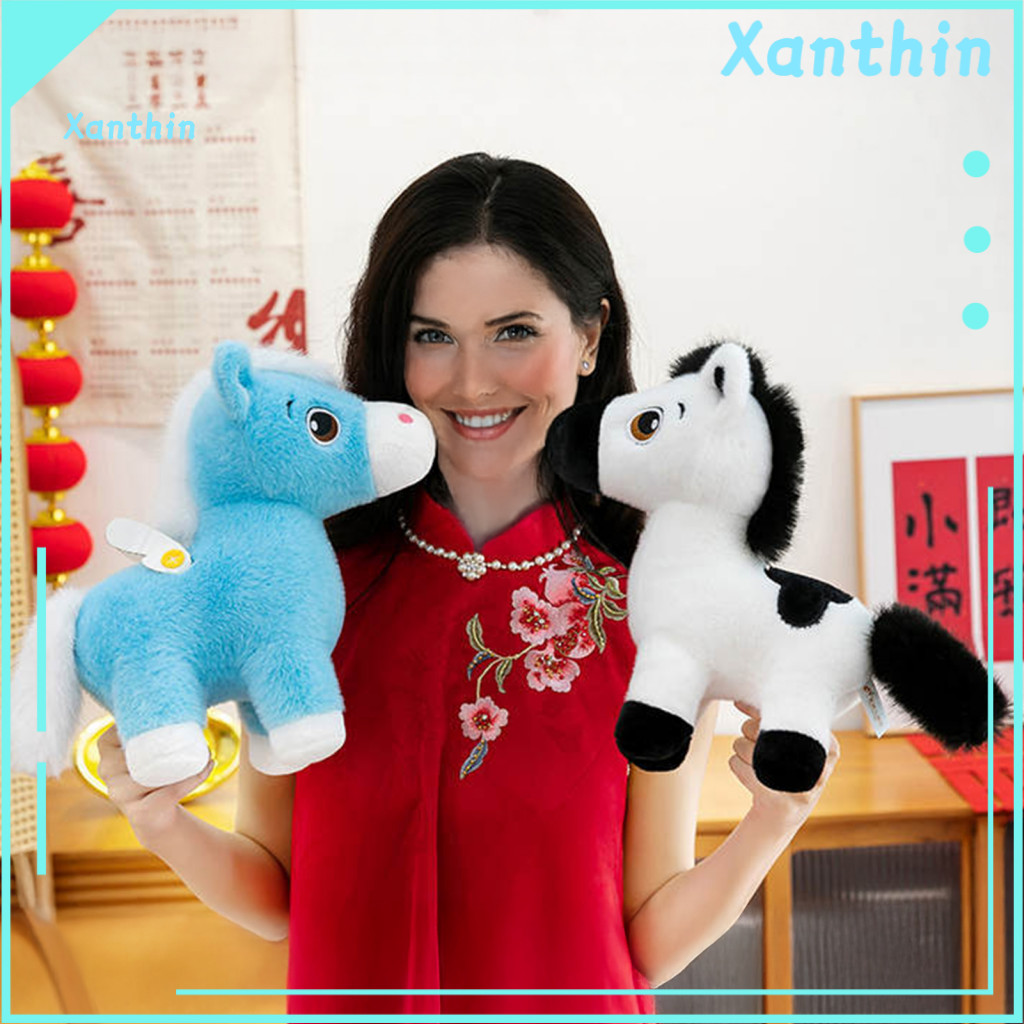 Horse Doll for Year of the Auspicious Plush Toy Zodiac Pp Cotton Filled Traditional Handmade Craftsmanship for Home