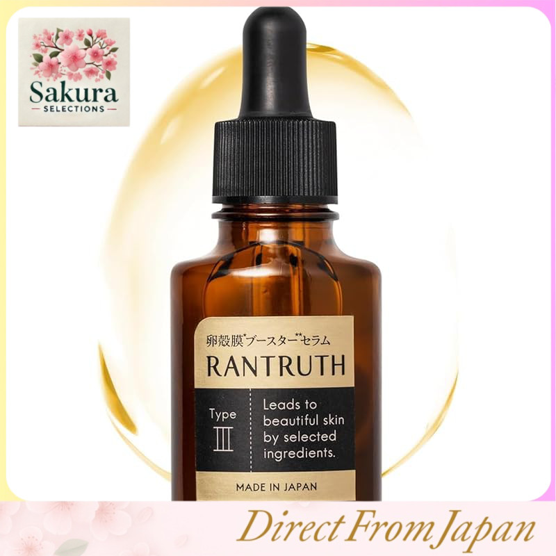 RANTRUTH Sérum Reforçador da Membrana Quasi-Eggshell com Niacinamida, GK2 Beauty Essence, Ácido Hialurônico, Elastina e Ceramida - 1 Frasco de 20ml