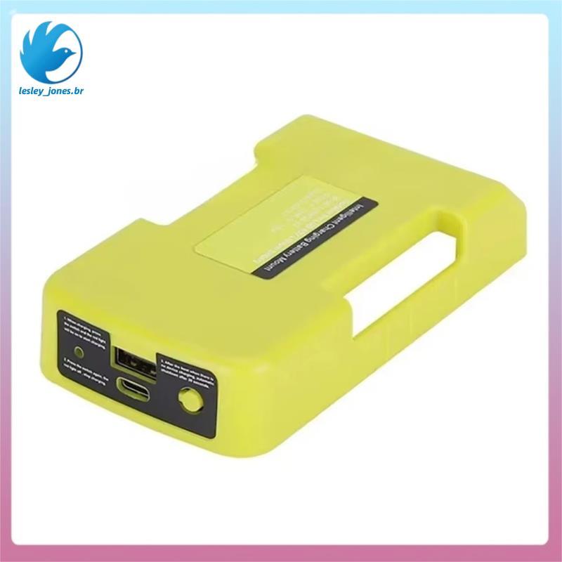 [lesley_jones.br] Adaptador De Carregador Rápido USB Para/Suporte De Rack De Bateria De Íon-Lítio Greenworks 40V Interfa