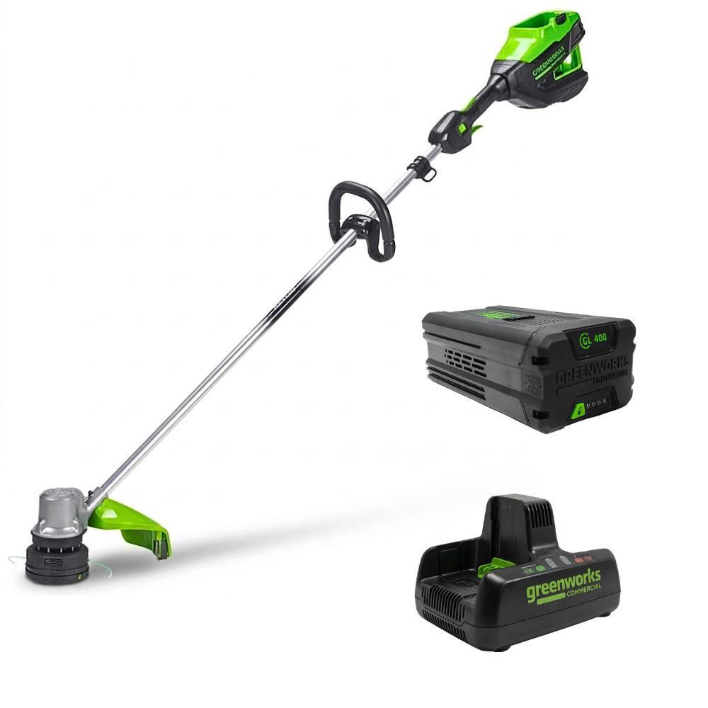 Roçadeira Brushless 82V com Bateria 4,0Ah + Carregador Bivolt GREENWORKS