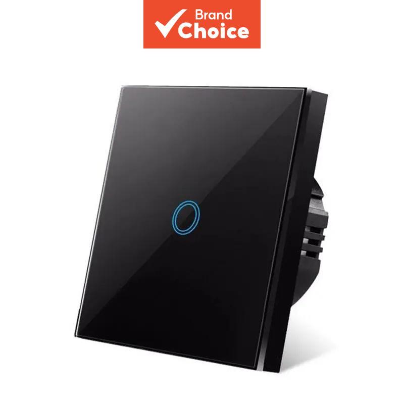 Interruptor de Luz de Parede Painel de Vidro Cristal LED Touch Switch AXUS EU 1/2/3 Gang AC100-240V Interruptores Sensor