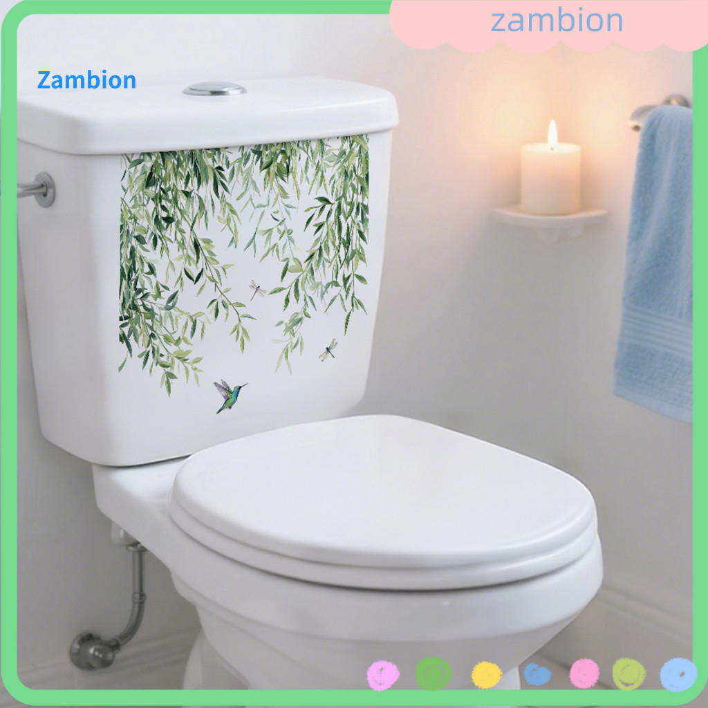 Waterproof Bathroom Sticker Self-adhesive Toilet Decal Floral Seat Lid Wall Diy Cistern Decor Easy for Southeast
