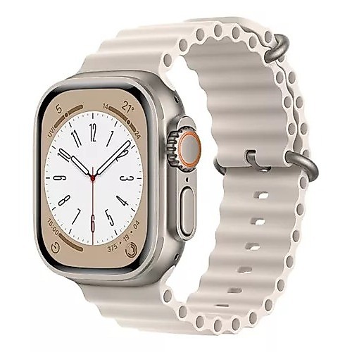 Pulseira Silicone OCEANO BEGE OCEAN 42mm 44mm 45mm 49mm Para Smart Watch Smarwatch