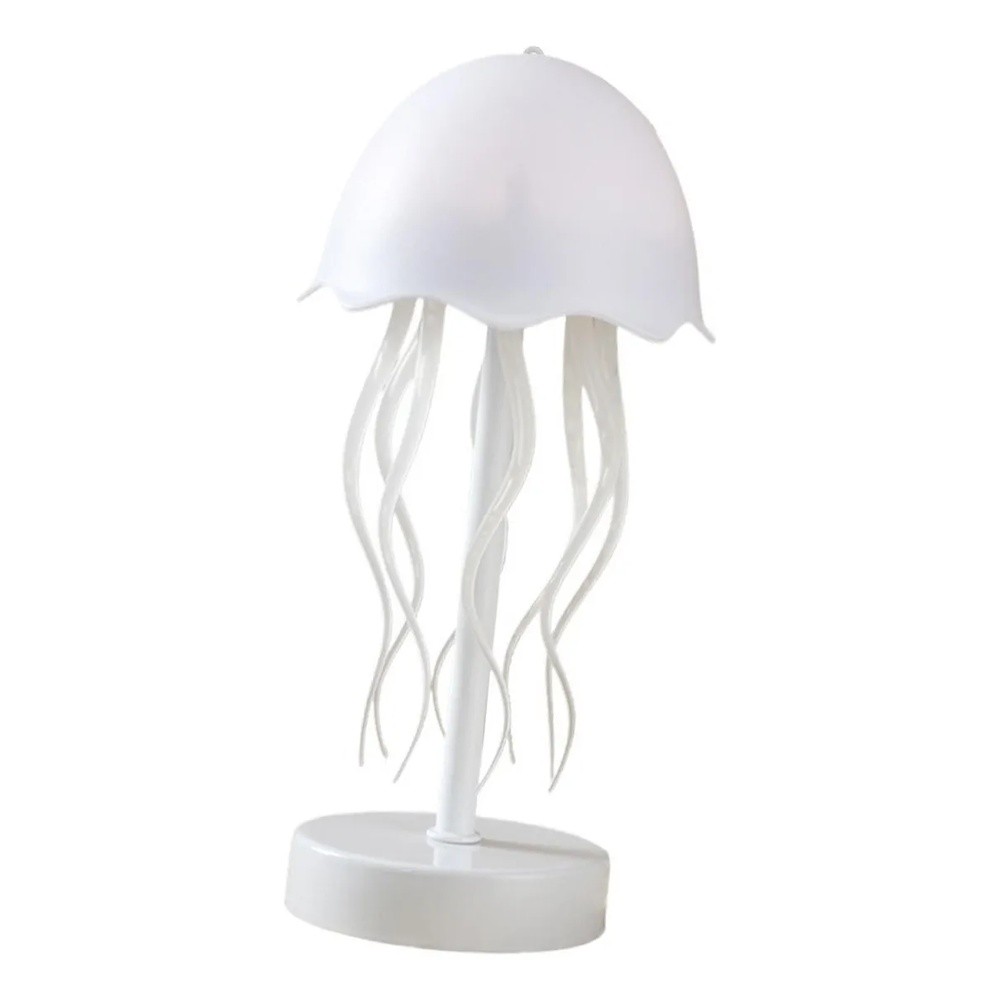 LUMINÁRIA DE MESA MEDUSA DECORATIVA RGB SENSÍVEL AO SOM | LUZ NOTURNA LED SILENCIOSA, USB, EFEITO DE ÁGUA-VIVA