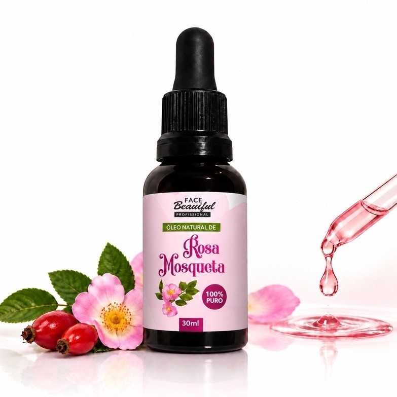 Óleo Facial Rosa Mosqueta Face Beautiful 100% Puro Que Fortalece A Pele E Atenua Linhas Finas